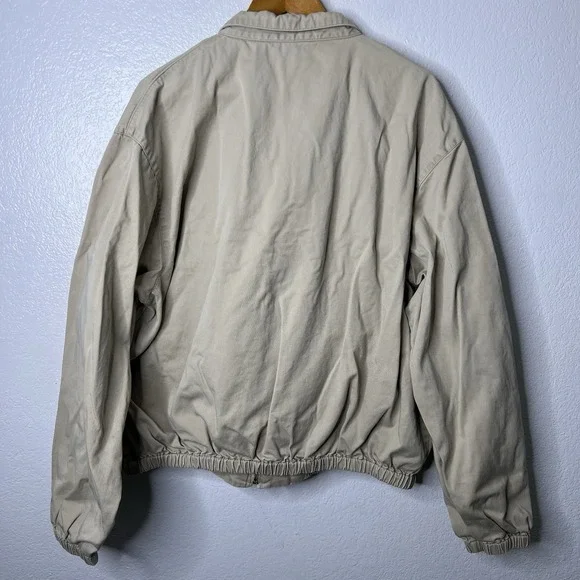 Vintage Polo Ralph Lauren Harrington Jacket Beige Men XXL Bomber Made In USA 90s